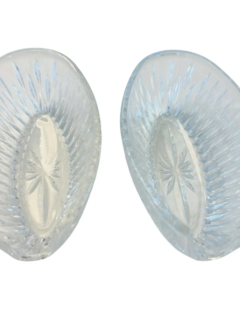 Vintage Princess House Highlights Crystal Utensil Rests Set of 3 Lead Crystal
